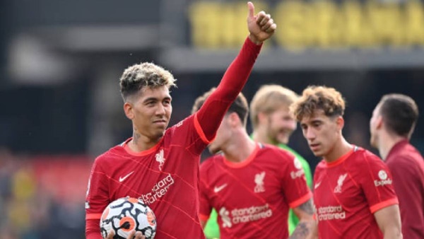 Joao Felix overlooks Roberto Firmino as he gives thoughts on Liverpool front-three - Bóng Đá