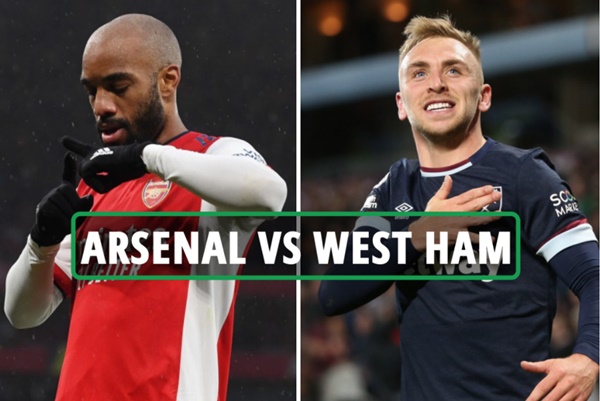 Arsenal vs West Ham là trận cầu tâm điểm vòng 17.