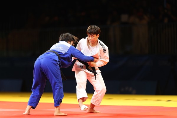 Thanh Thủy đã mang về tấm HCV đầu tiên cho tuyển Judo.