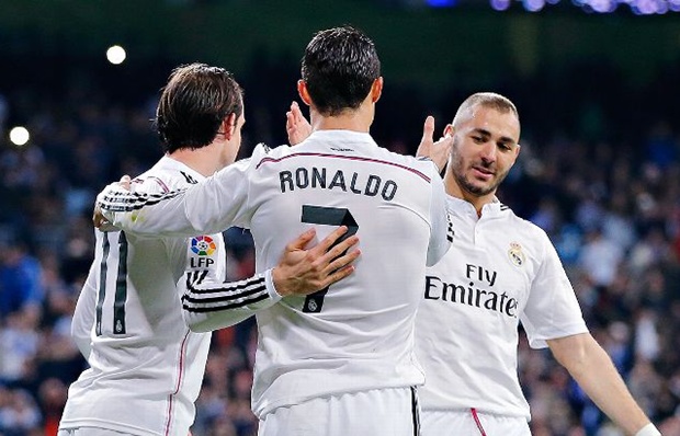 Benitez cần đưa bộ ba Cristiano Ronaldo, Karrim Benzema và Gareth Bale trở lại với guồng quay vốn dĩ của họ. Ảnh: Internet.