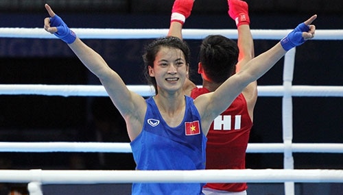     Chấp nhận đau đớn, đổ máu trong tập luyện, Lê Thị Bằng đã giành huy chương vàng xứng đáng. Ảnh:Internet.