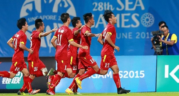 ĐT U23 Việt Nam quyết tâm vào chung kết SEA Games 28. Ảnh: Quang Thắng.