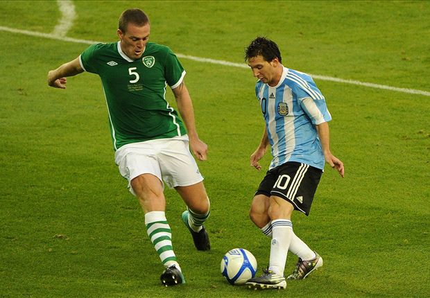 Messi trong trận giao hữu với CH Ireland năm 2010. Ảnh internet.
