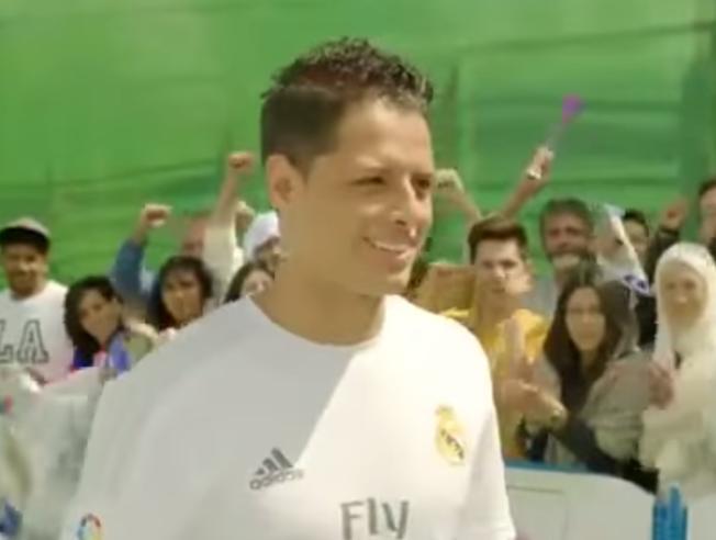 Chicharito trong màu áo Real Madrid. Ảnh: Internet.