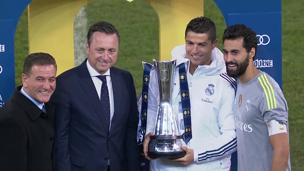Real Madrid có danh hiệu đầu tiên dưới thời Rafae Benitez. Ảnh: internet.