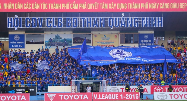 Trận Than Quảng Ninh - HAGL chính thức bị hoãn vì mưa ngập. Ảnh: Internet.