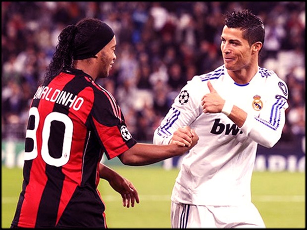 Willian cho rằng Ronaldo hay Messi chưa thể bằng Ronaldinho. Ảnh internet.