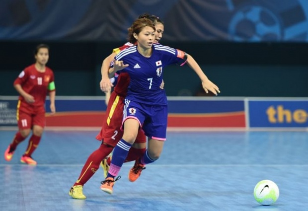 Futsal Nữ Việt Nam thất bại 2-4 trước Nhật Bản. Ảnh: Internet.