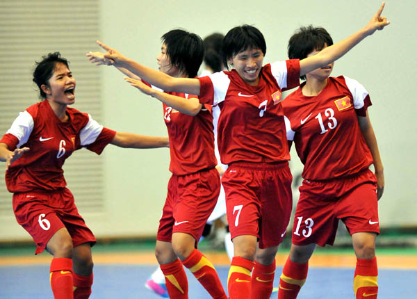 ĐT Futsal Nữ Việt Nam quyết tạo bất ngờ trước Nhật Bản. Ảnh: Internet.