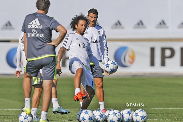 Sau trận hòa thất vọng trước Malaga, các cầu thủ Real đang tích cực tập luyện chuẩn bị cho Champions League.