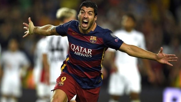 Luis Suarez giúp Barca đánh bại Leverkusen. Ảnh: Internet.