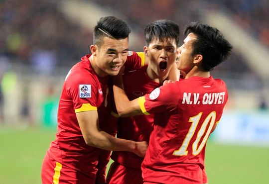 Chiến thắng trước Đài Loan - TQ giúp ĐT Việt Nam tăng 3 bậc trên BXH FIFA. Ảnh: Internet.