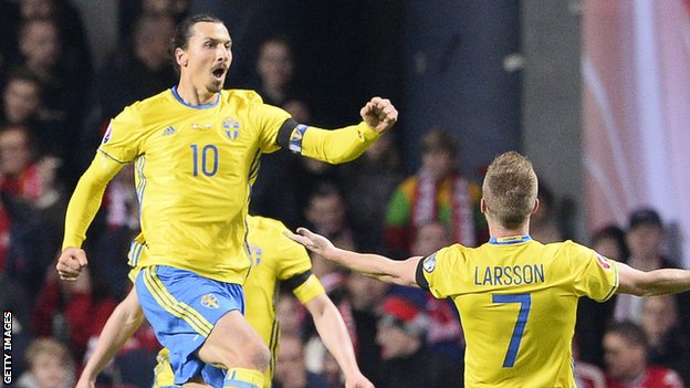 Zlatan Ibrahimovic đã cho thấy khả năng săn bàn thiên bẩm của mình ở trận đấu gặp Đan Mạch đêm qua.