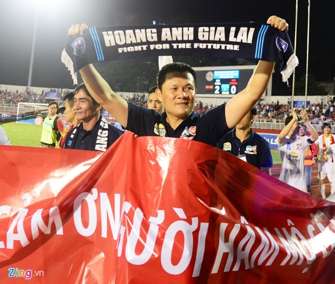  HLV Nguyễn Quốc Tuấn được đánh giá cao sau khi giúp U21 HAGL bảo vệ thành công ngôi vô địch giải U21 quốc tế. Ảnh: Nguyễn Đăng.
