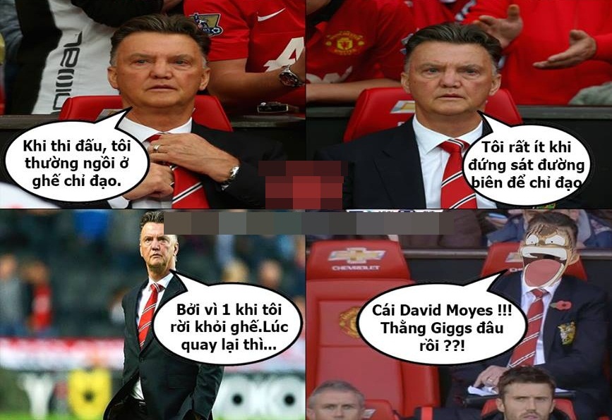 Ảnh chế: Van Gaal stress nặng vì 