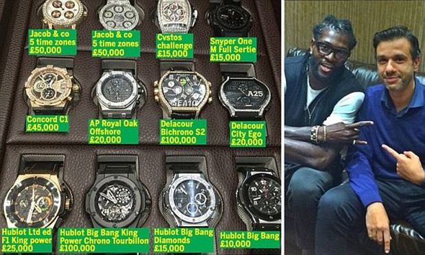 BST đồng hồ của Adebayor. Ảnh internet.