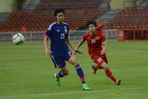 U23 Việt Nam để thua 0-2 trước U23 Nhật Bản. Ảnh: IT.