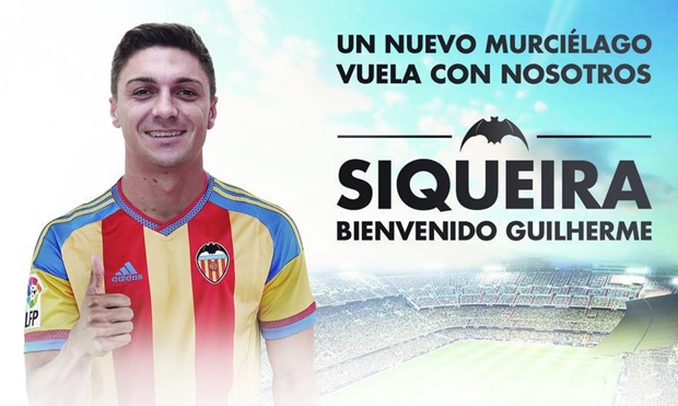 Guilherme Siqueira sẽ đến Valencia theo dạng cho mượn. Ảnh: Internet.