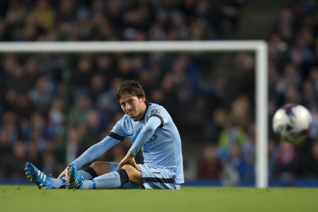 David Silva đã dính chấn thương trong trận thua Leicester City. Ảnh: Internet.
