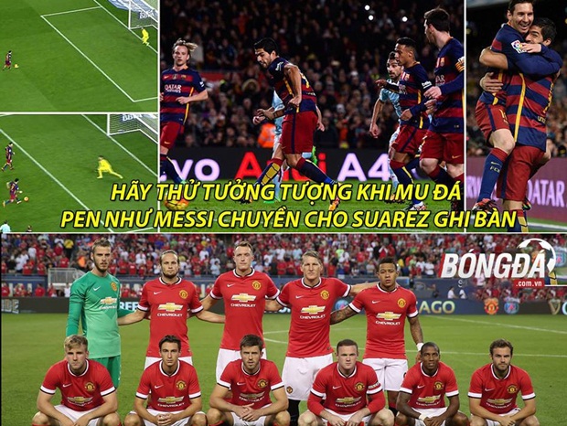 Ảnh chế: M.U làm trò cười cho thiên hạ khi bắt chước Messi & Suarez, ĐKVĐ Nhật Bản 