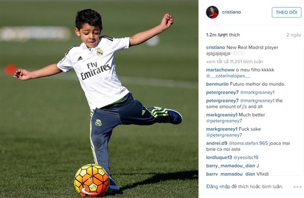 Ronaldo Jr 'gia nhập' Dải Ngân Hà Real Madrid. Ảnh: Internet.