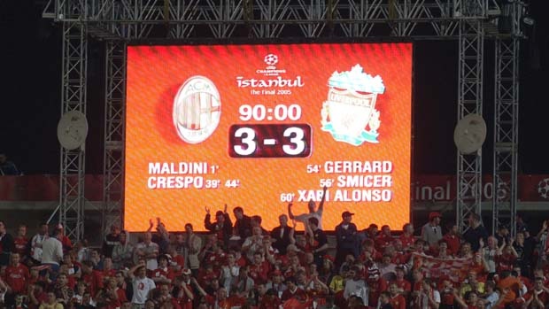 Liverpool 3-3 AC Milan, trận chung kết khó quên trong lịch sử Champions League. Ảnh: Internet.