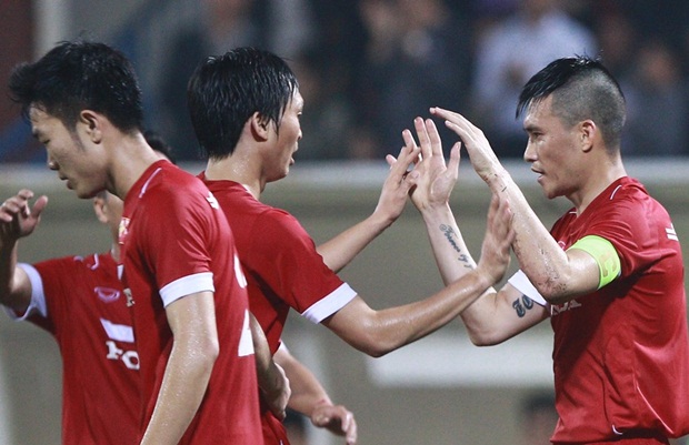 Tuấn Anh, Xuân Trường là những cầu thủ kiến tạo cho Công Vinh ghi bàn trong trận thắng Than Quảng Ninh.