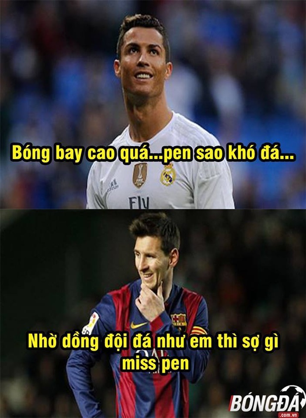 Ai sẽ là ngôi sao xuất sắc nhất trong làng bóng đá thế giới, Messi hay Ronaldo? Hãy cùng xem những bức ảnh chế về 2 siêu sao này để có câu trả lời.