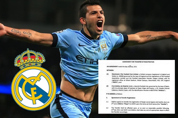Football Leaks tiết lộ những điều khoản bí mật trong hợp đồng của Aguero