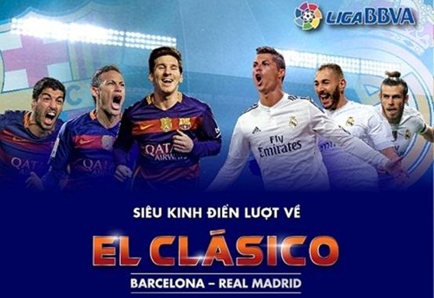 Xem truyền hình trực tiếp Real  tiếp đón Barca vào đêm 3/4 trên kênh K+1