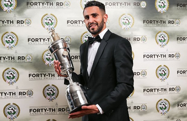 Mahrez được PFA bình chọn là Cầu thủ xuất sắc nhất năm Premier League. Ảnh: Internet.