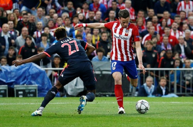 Bàn thắng duy nhất của Saul Niguez (phải) đã giúp Atletico vượt qua Bayern với tỷ số chung cuộc 1-0. Ảnh: Internet.