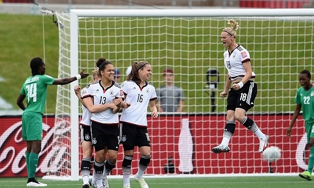 Tuyển nữ Đức thắng 10-0 trước Bờ Biển Ngà