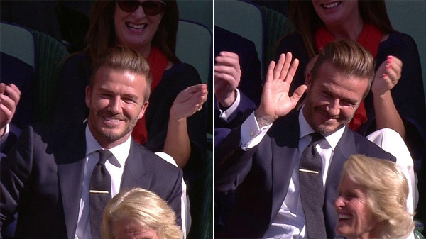 Beckham bắt bóng quần vợt nhanh như cắt
