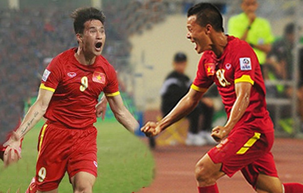 Thành Lương và Công Vinh là hai đại diện của Việt Nam lọt đội hình tiêu biểu Đông Nam Á 2014. Ảnh: Internet.