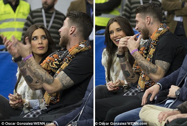 Sergio Ramos đưa bạn gái xem trận bóng rổ Real - Barca