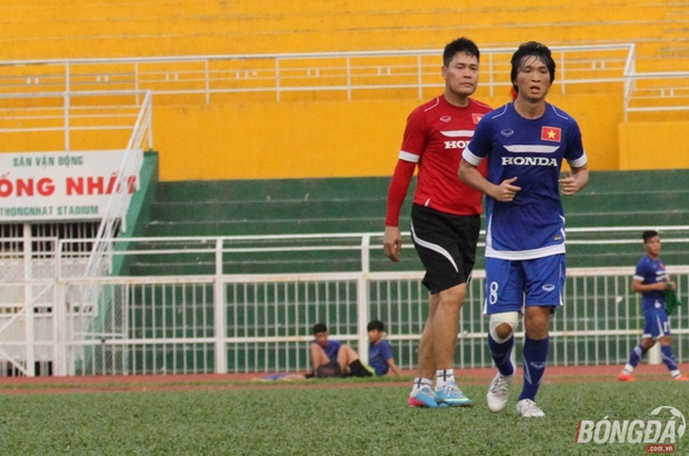 Tuấn Anh liên tục phải tập riêng ở U23 Việt Nam vì chấn thương sau chuyến thử việc tại Yokohama FC. Ảnh: Quang Thịnh.