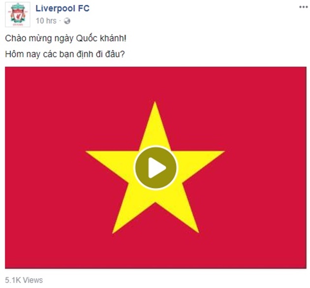 Hàng loạt CLB lớn châu Âu chúc mừng Quốc khánh Việt Nam - Bóng Đá