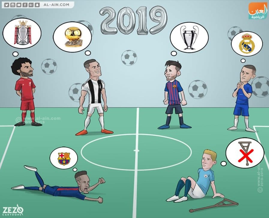 Biếm họa: Ronaldo, Messi và Salah mơ gì năm 2019? - Bóng Đá