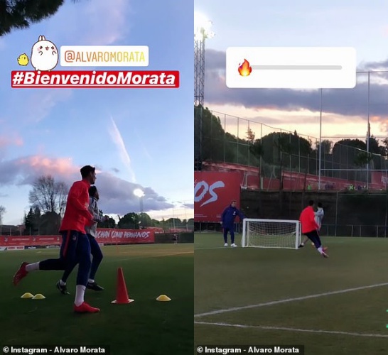 Morata có lần đầu tiên cùng Atletico Madrid - Bóng Đá