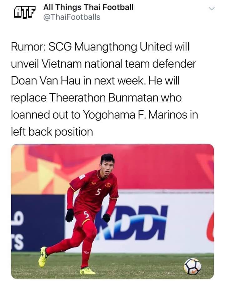 Báo Thái Lan: Văn Hậu chuẩn bị ra mắt Muangthong United - Bóng Đá
