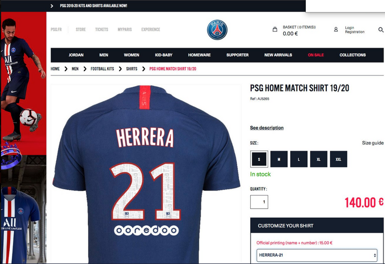 PSG accidentally announce ex-Manchester United star by putting his jersey for sale on club website - Bóng Đá