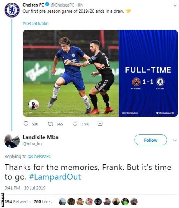 Frank Lampard: Do Chelsea fans really want #LampardOut after pre-season game? - Bóng Đá