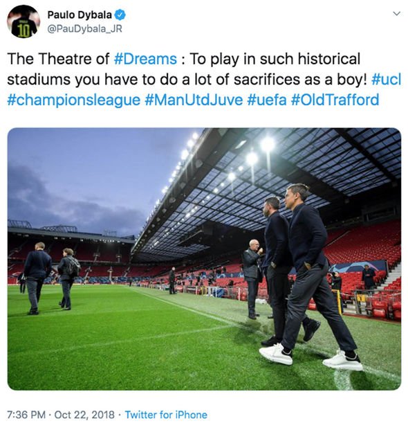 What Juventus star Paulo Dybala said about playing at Man Utd's Old Trafford stadium - Bóng Đá