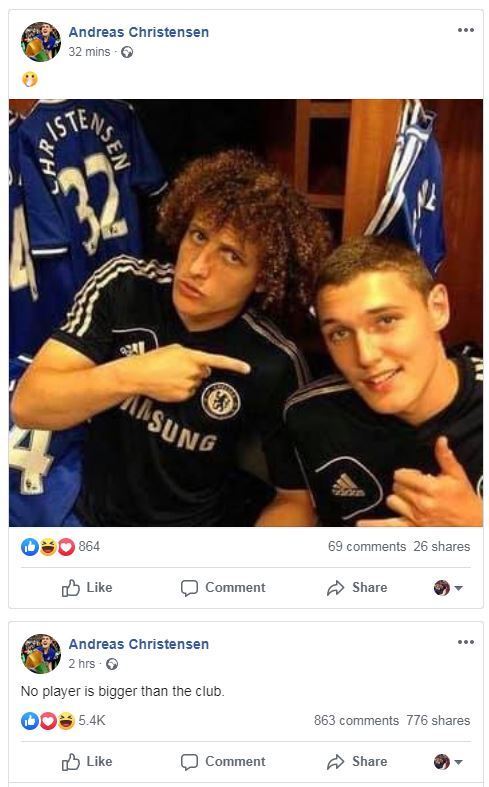 Chelsea star Andreas Christensen appears to take swipe at new Arsenal signing David Luiz - Bóng Đá