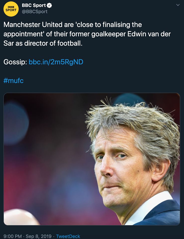 BBC - Man Utd appoints Van der Sar - Bóng Đá