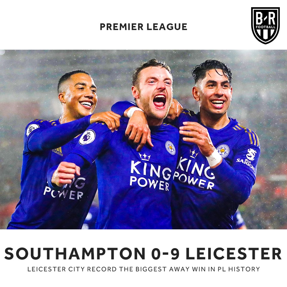 Leicester City 9-0 Southampton và những trận thắng cách biệt nhất lịch sử Premier League - Bóng Đá
