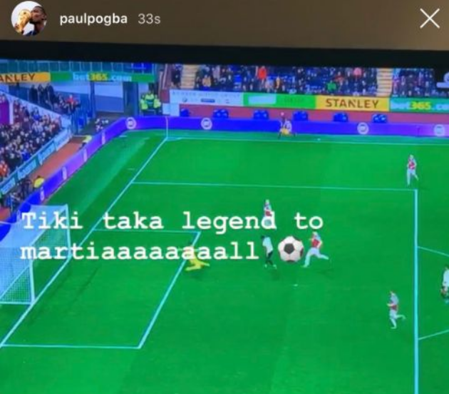 Paul Pogba hails Man Utd’s ‘tika-taka legend’ as he celebrates Anthony Martial goal on Instagram - Bóng Đá