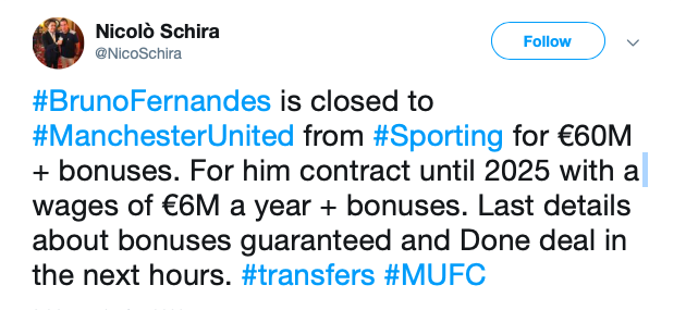 BREAKTHROUGH for Man United with Bruno Fernandes deal to be completed in HOURS - Bóng Đá