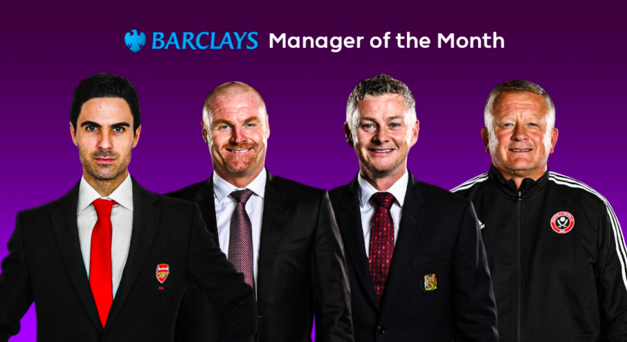 4 nominees for the Barclays Manager of the Month award.  - Bóng Đá